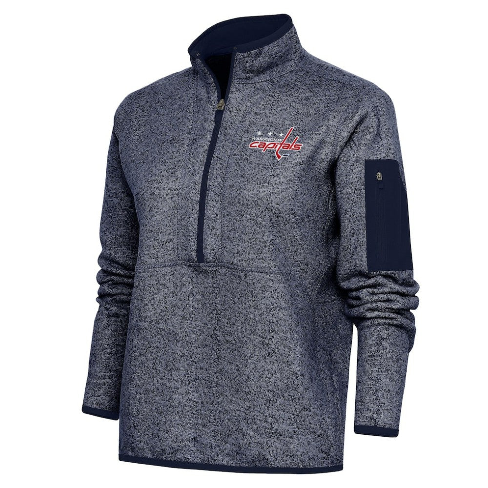 Washington Capitals Antigua Women's Team Logo Fortune Quarter-Zip Jacket