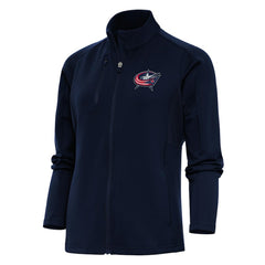 Columbus Blue Jackets Antigua Women's Team Logo Generation Full-Zip Jacket