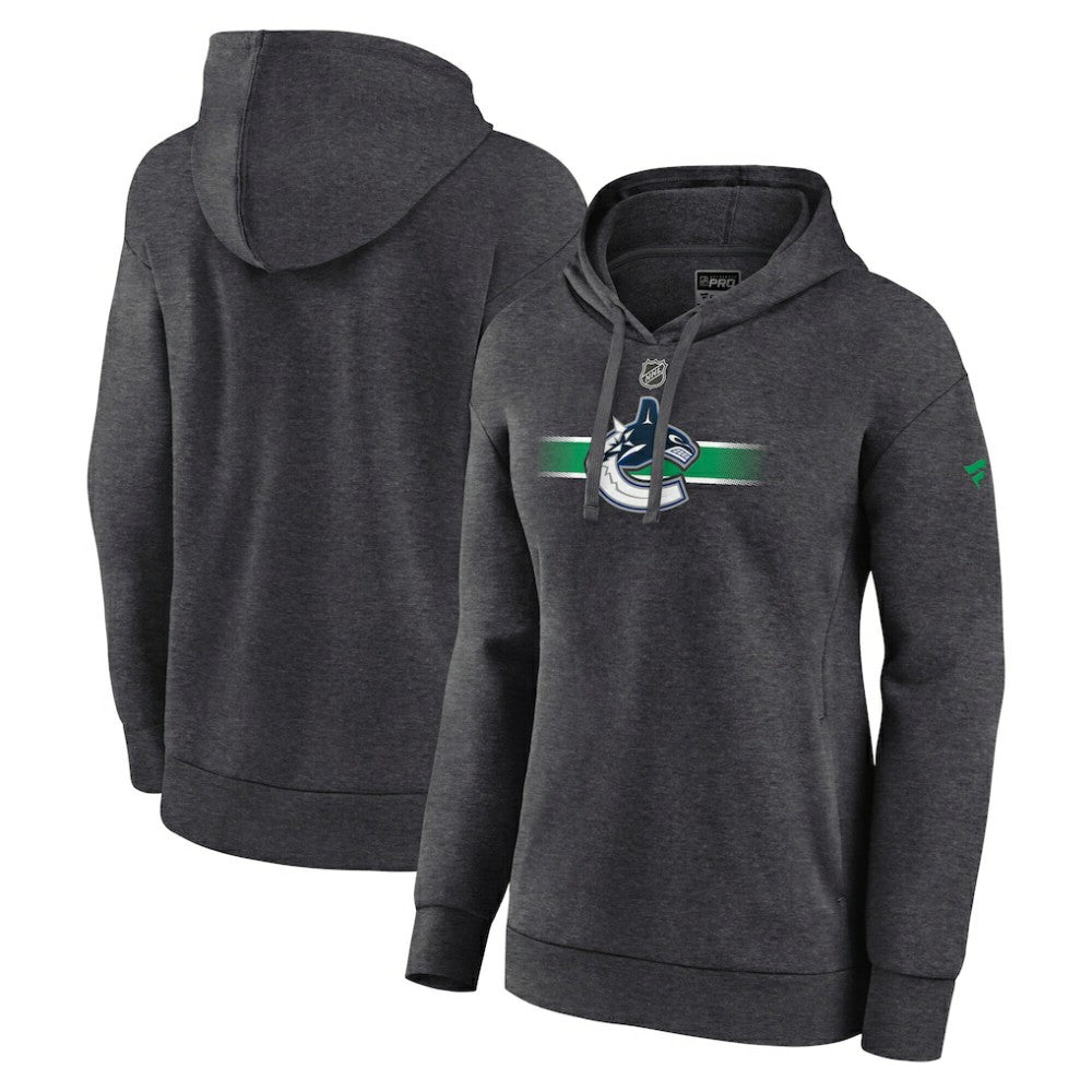 Vancouver Canucks Fanatics Women's Authentic Pro Core Secondary Fleece Pullover Hoodie