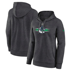 Vancouver Canucks Fanatics Women's Authentic Pro Core Secondary Fleece Pullover Hoodie