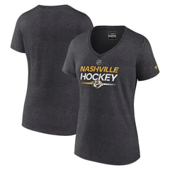 Nashville Predators Fanatics Women's Authentic Pro Primary V-Neck T-Shirt