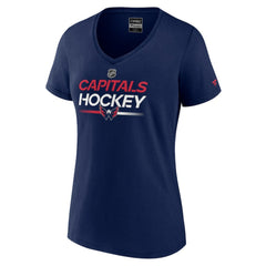 Washington Capitals Fanatics Women's Authentic Pro V-Neck T-Shirt