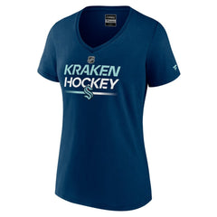 Seattle Kraken Fanatics Women's Authentic Pro V-Neck T-Shirt
