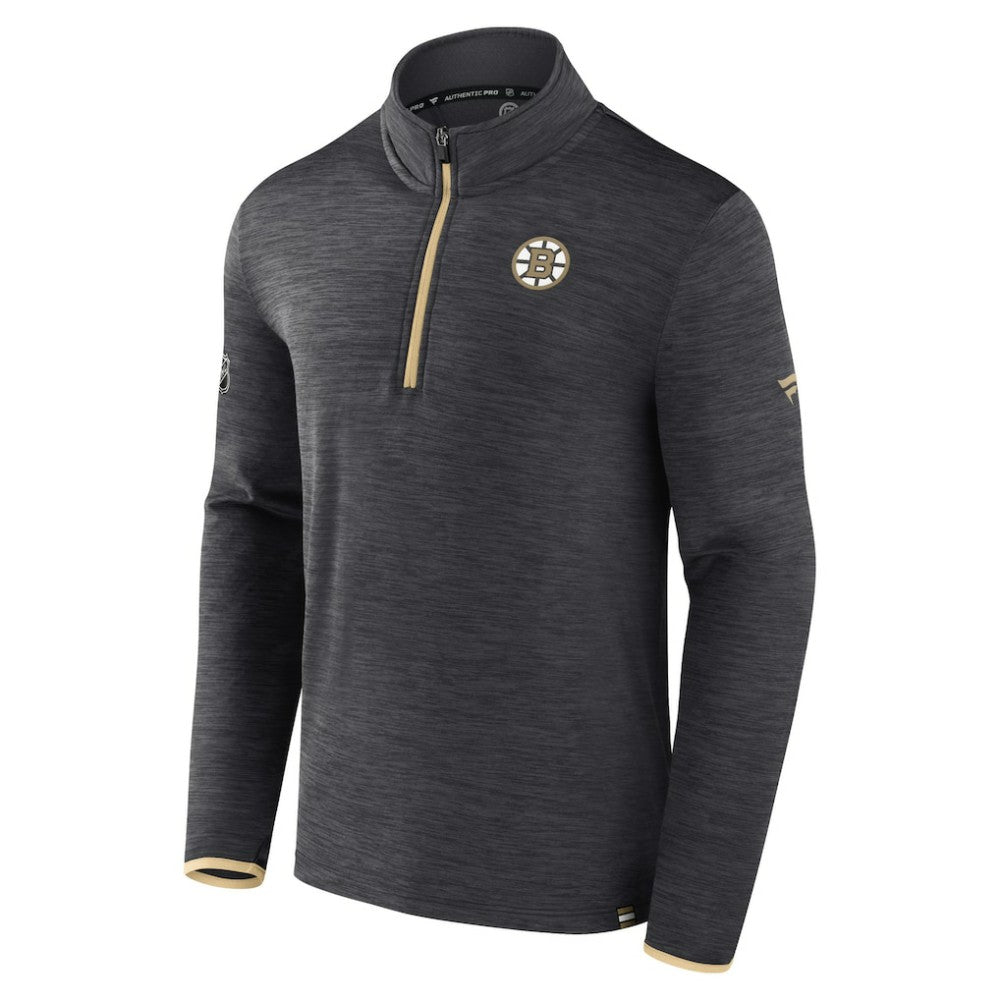 Boston Bruins Fanatics Authentic Pro Quarter-Zip Pullover Top