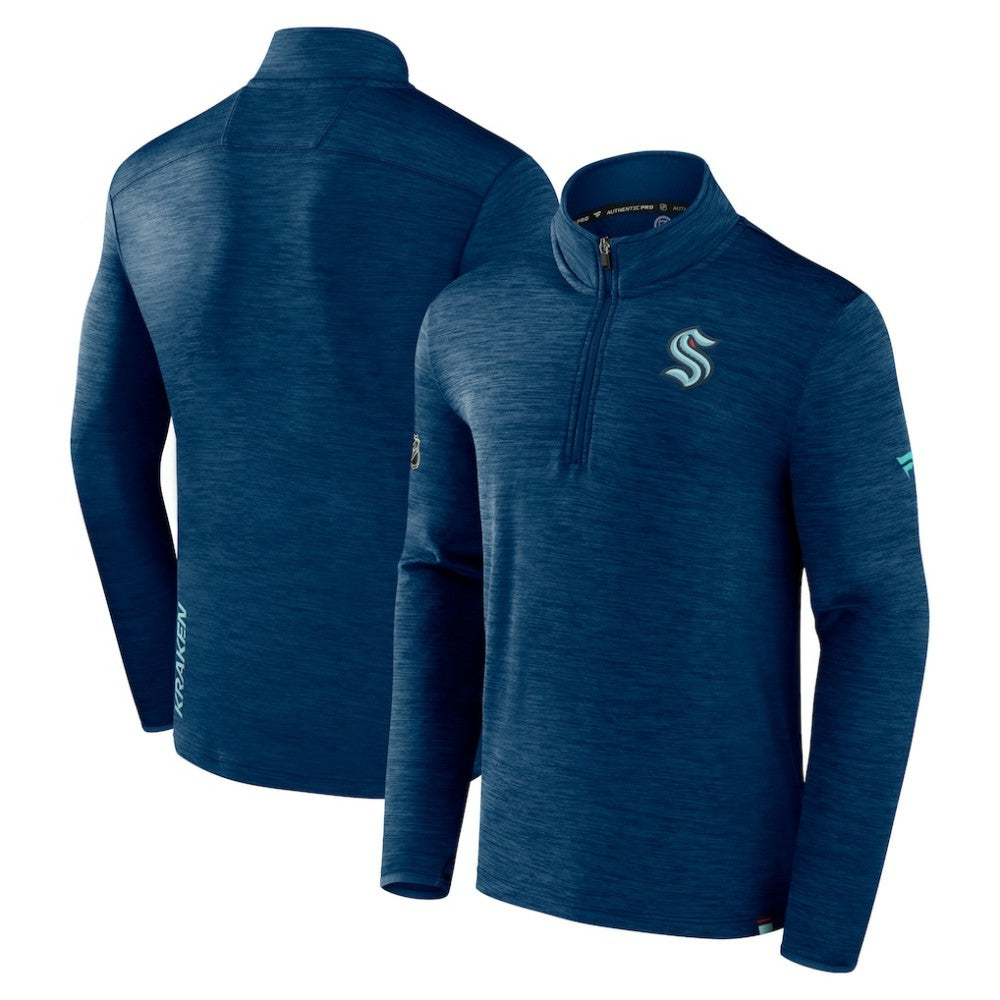 Seattle Kraken Fanatics Authentic Pro Quarter-Zip Pullover Top