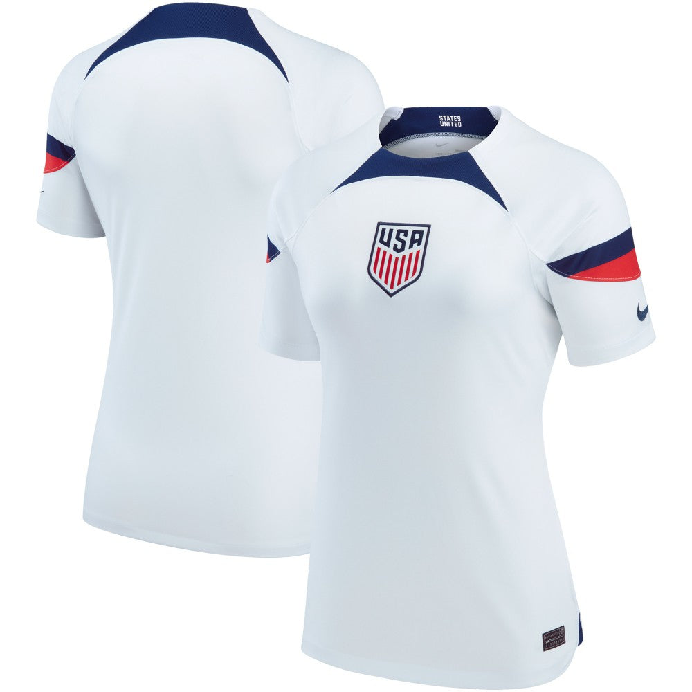 USMNT Women's 2022/23 Home Breathe Stadium Replica Blank Jersey / Soccer Sale