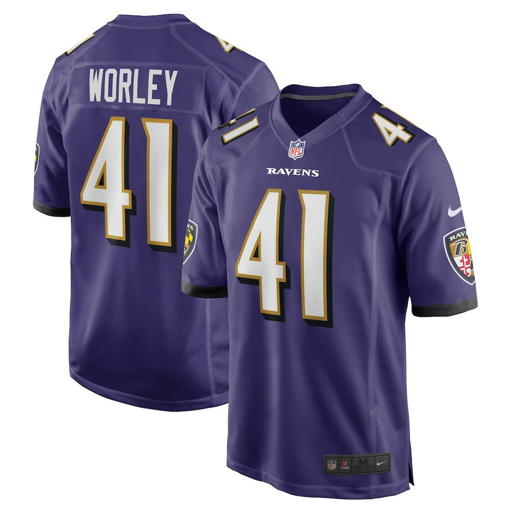 NFL Baltimore Ravens Daryl Worley  Game Player Jersey