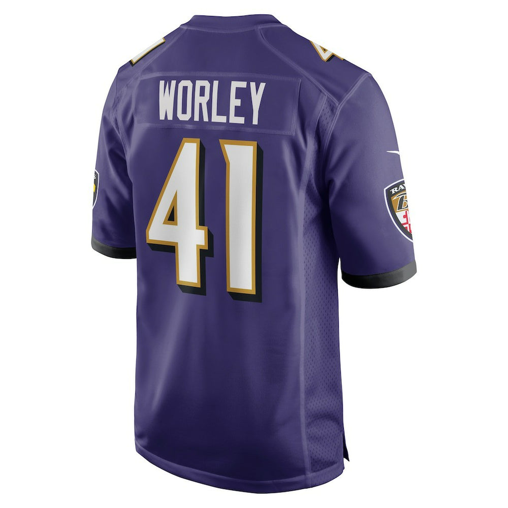 NFL Baltimore Ravens Daryl Worley  Game Player Jersey