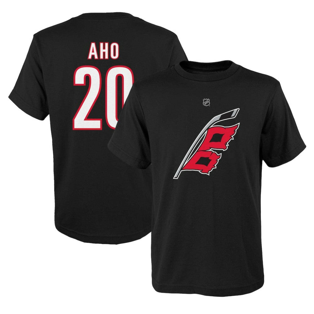 Sebastian Aho Carolina Hurricanes Youth Player Name & Number T-Shirt