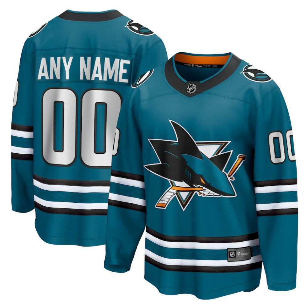 San Jose Sharks Fanatics Home Breakaway Custom Jersey