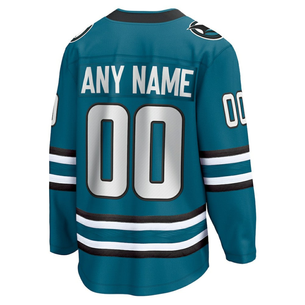 San Jose Sharks Fanatics Home Breakaway Custom Jersey