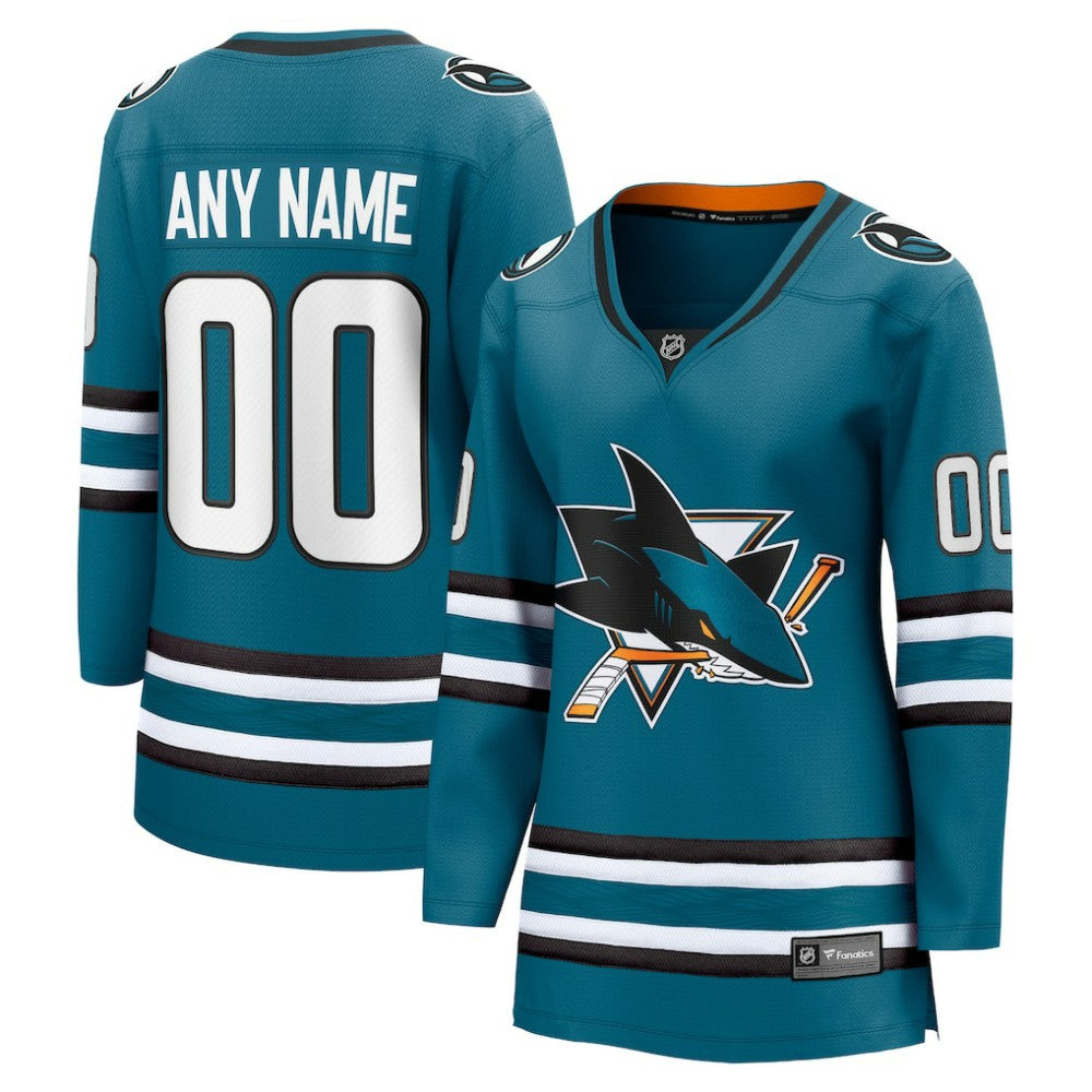 San Jose Sharks Fanatics Women's Home Breakaway Custom Jersey