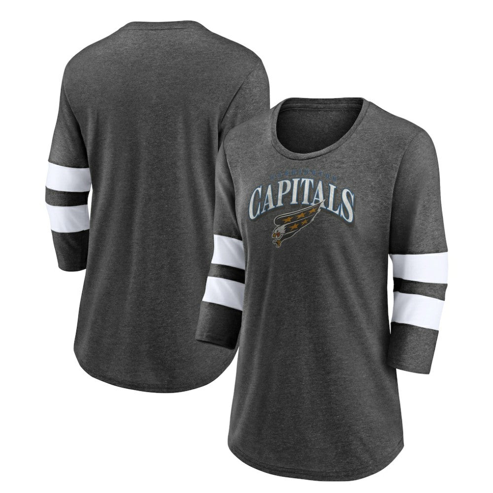 Washington Capitals Fanatics Women's Special Edition 2.0 Barn Burner 3/4 Sleeve T-Shirt