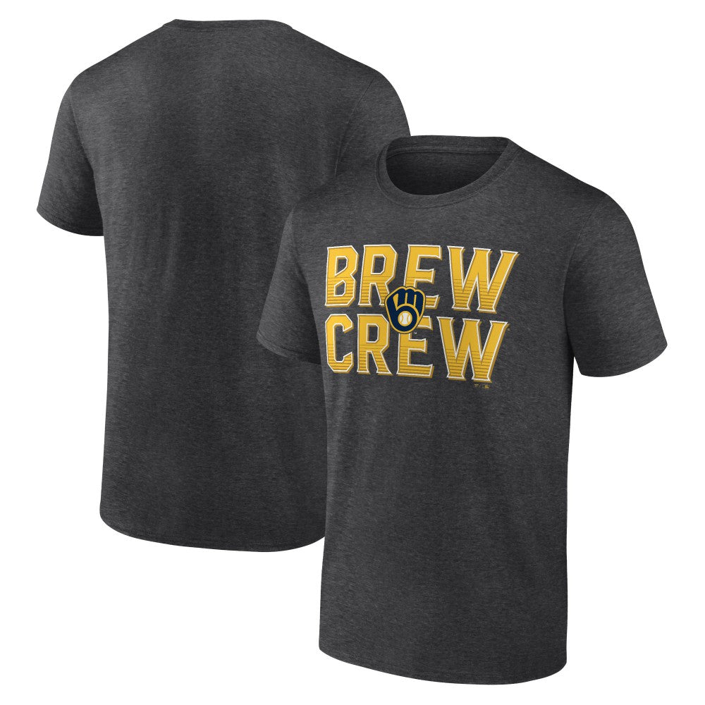 Milwaukee Brewers Brew Crew Fancy T-Shirt - Charcoal
