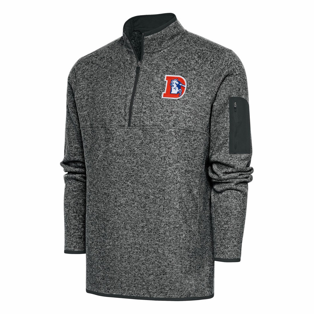 NFL Denver Broncos Antigua Throwback Fortune Quarter-Zip Pullover Jacket
