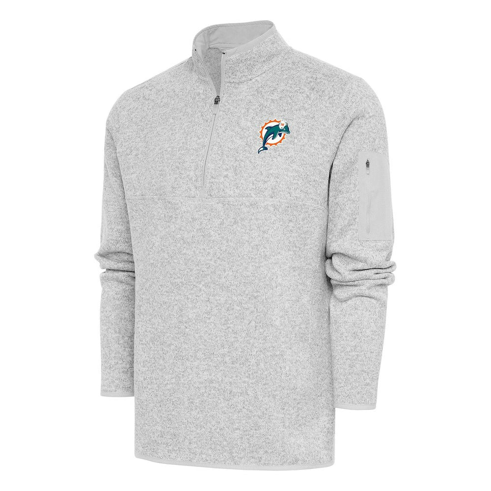 NFL Miami Dolphins Antigua Throwback Fortune Quarter-Zip Pullover Jacket