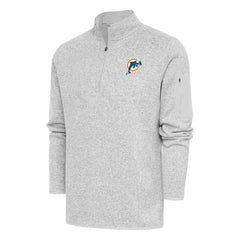 NFL Miami Dolphins Antigua Throwback Fortune Quarter-Zip Pullover Jacket