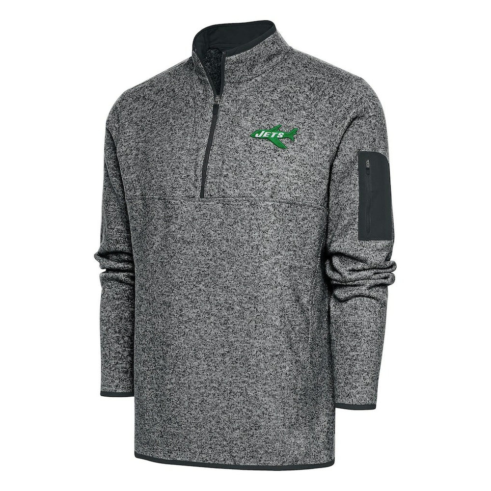 NFL New York Jets Antigua Throwback Fortune Quarter-Zip Pullover Jacket