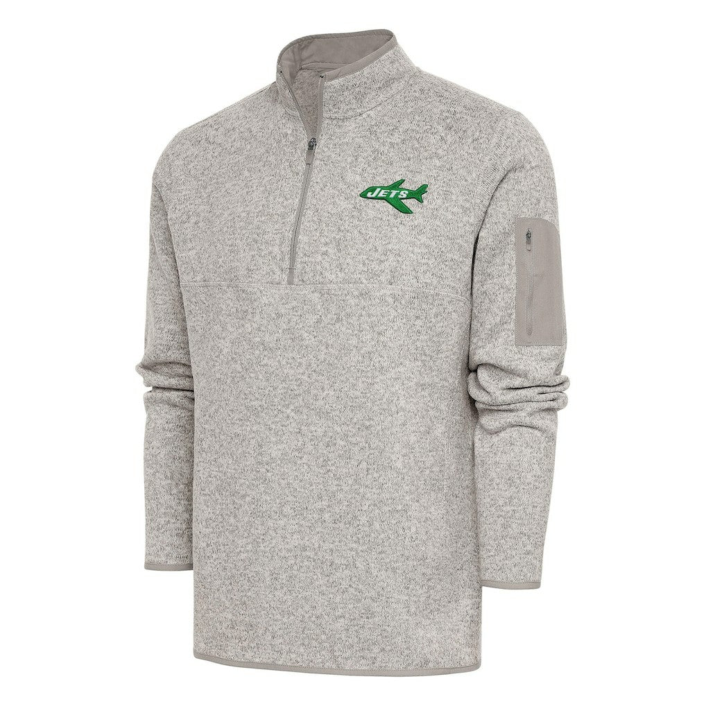 NFL New York Jets Antigua Throwback Fortune Quarter-Zip Pullover Jacket