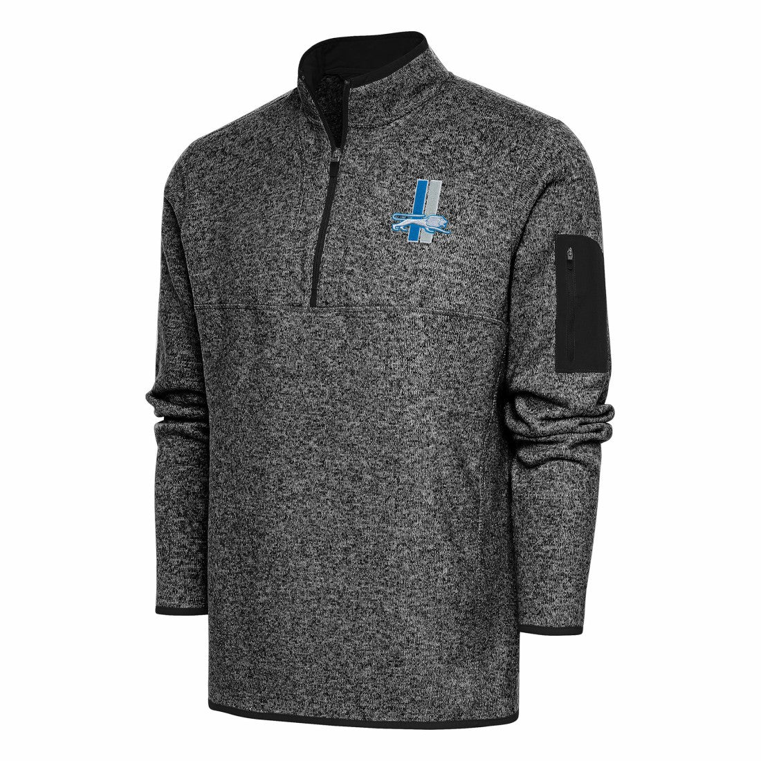 NFL Detroit Lions Antigua Throwback Fortune Quarter-Zip Pullover Jacket