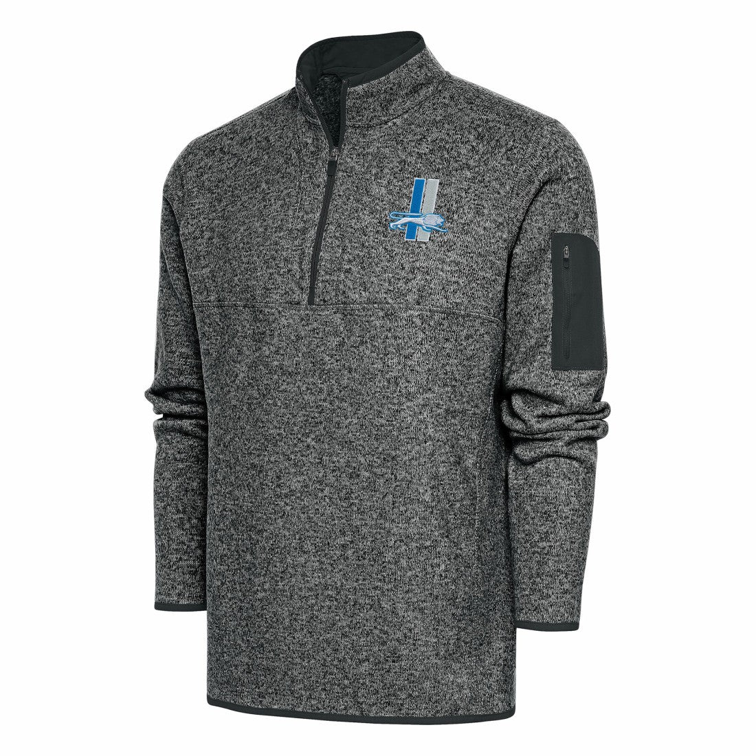 NFL Detroit Lions Antigua Throwback Fortune Quarter-Zip Pullover Jacket