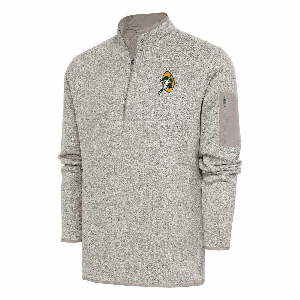 NFL Green Bay Packers Antigua Throwback Fortune Quarter-Zip Pullover Jacket
