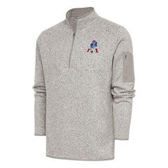 NFL New England Patriots Antigua Throwback Fortune Quarter-Zip Pullover Jacket