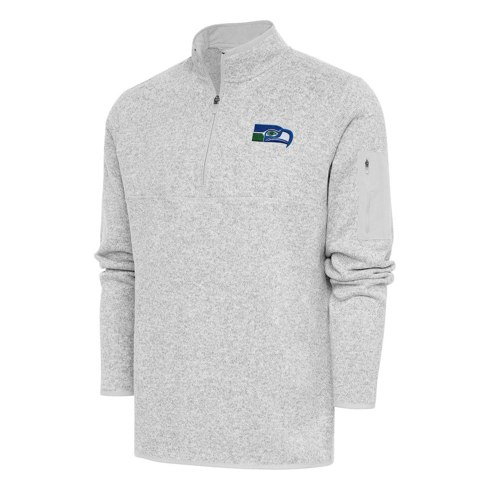 NFL Seattle Seahawks Antigua Throwback Fortune Quarter-Zip Pullover Jacket