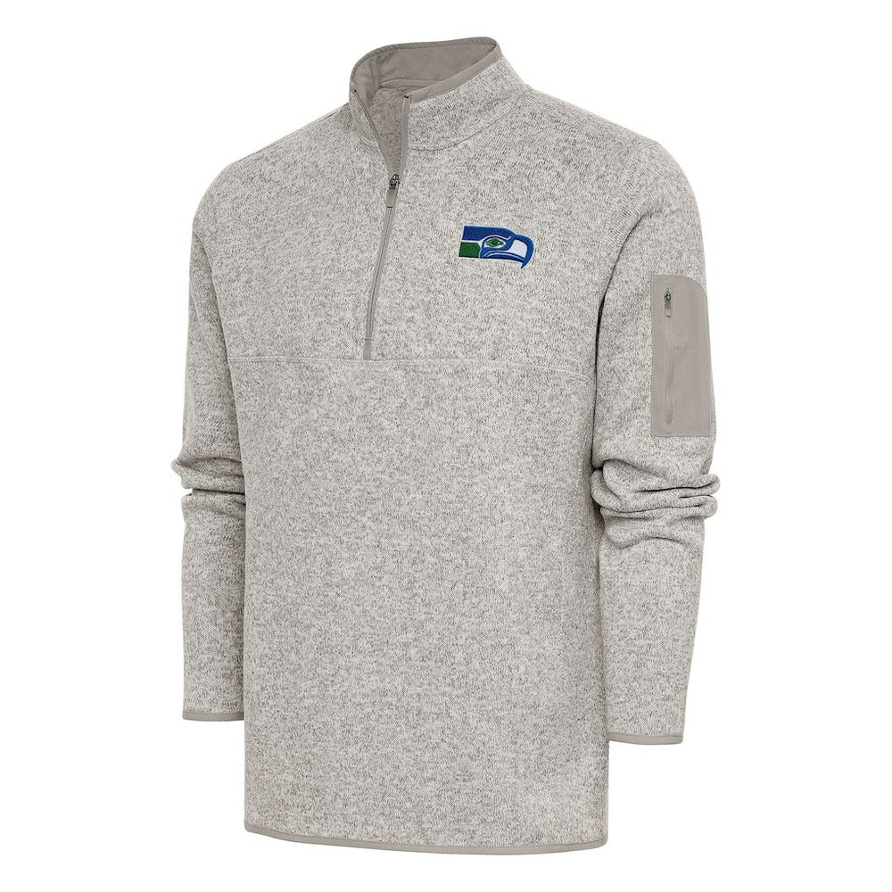 NFL Seattle Seahawks Antigua Throwback Fortune Quarter-Zip Pullover Jacket