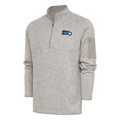 NFL Seattle Seahawks Antigua Throwback Fortune Quarter-Zip Pullover Jacket