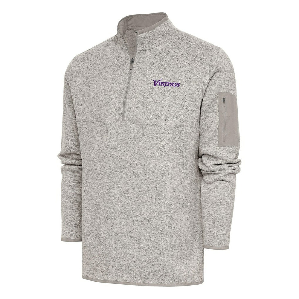 NFL Minnesota Vikings Antigua Throwback Fortune Quarter-Zip Pullover Jacket