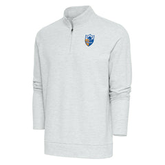NFL Los Angeles Chargers Antigua Team Logo Throwback Gambit Quarter-Zip Pullover Top