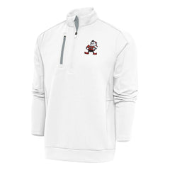NFL Cleveland Browns Antigua Team Logo Throwback Generation Quarter-Zip Pullover Top