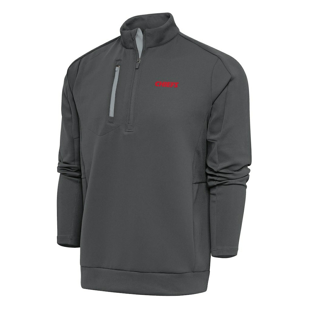 NFL Kansas City Chiefs Antigua Team Logo Throwback Generation Quarter-Zip Pullover Top