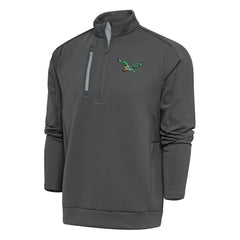 NFL Philadelphia Eagles Antigua Team Logo Throwback Generation Quarter-Zip Pullover Top