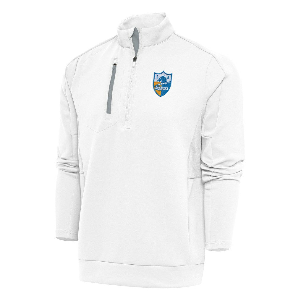 NFL Los Angeles Chargers Antigua Team Logo Throwback Generation Quarter-Zip Pullover Top