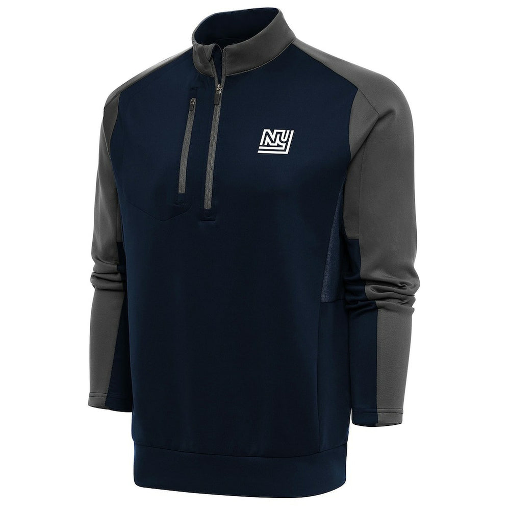NFL New York Giants Antigua Team Logo Throwback Team Quarter-Zip Pullover Top