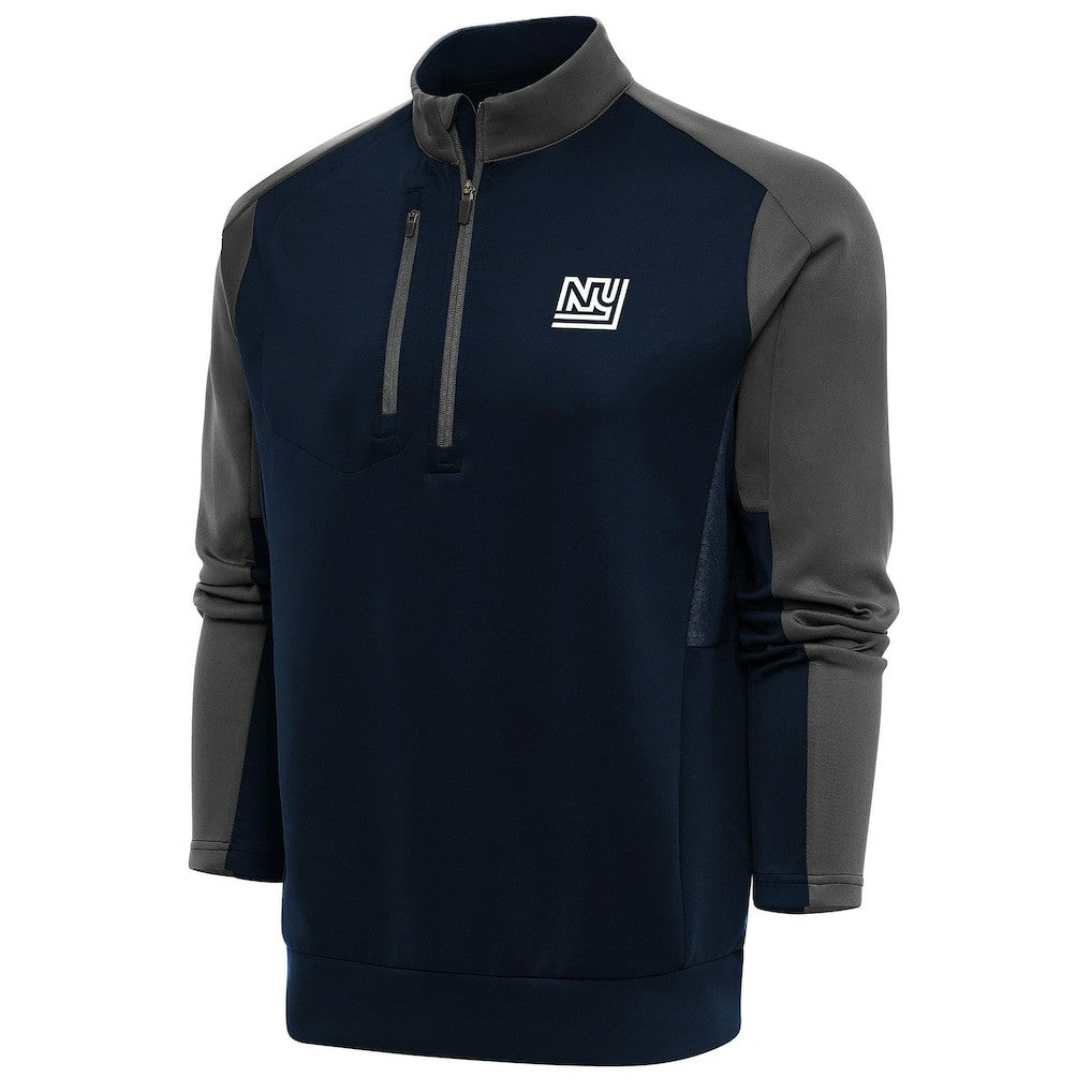 NFL New York Giants Antigua Team Logo Throwback Team Quarter-Zip Pullover Top