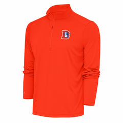 NFL Denver Broncos Antigua Team Logo Throwback Tribute Quarter-Zip Pullover Top