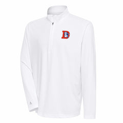 NFL Denver Broncos Antigua Team Logo Throwback Tribute Quarter-Zip Pullover Top