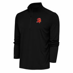 NFL Tampa Bay Buccaneers Antigua Team Logo Throwback Tribute Quarter-Zip Pullover Top
