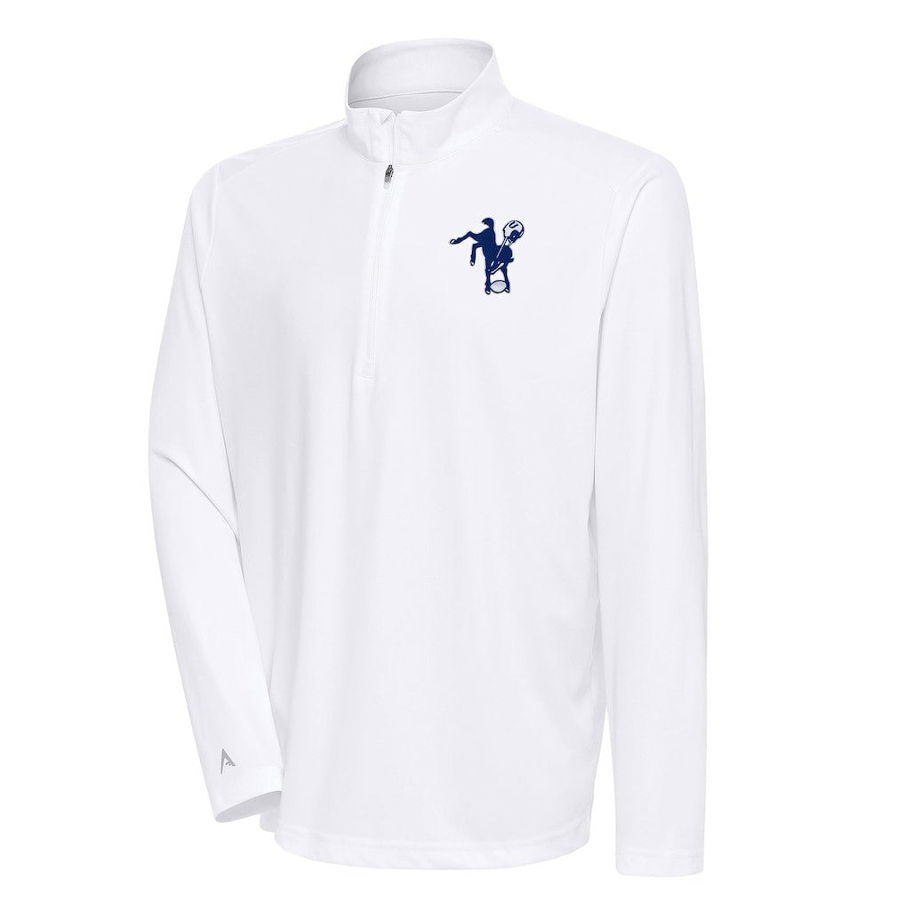 NFL Indianapolis Colts Antigua Team Logo Throwback Tribute Quarter-Zip Pullover Top
