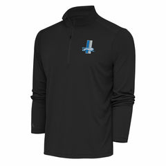 NFL Detroit Lions Antigua Team Logo Throwback Tribute Quarter-Zip Pullover Top