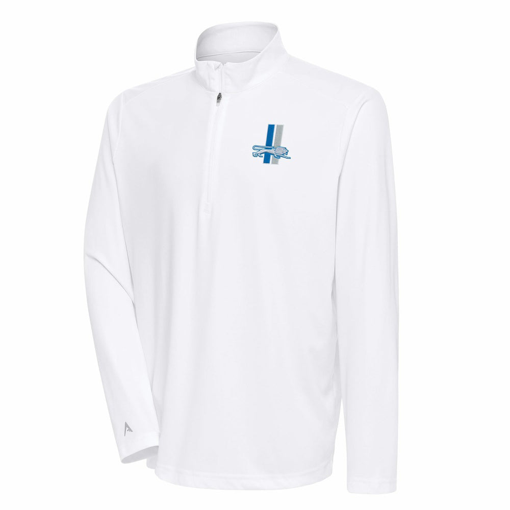 NFL Detroit Lions Antigua Team Logo Throwback Tribute Quarter-Zip Pullover Top