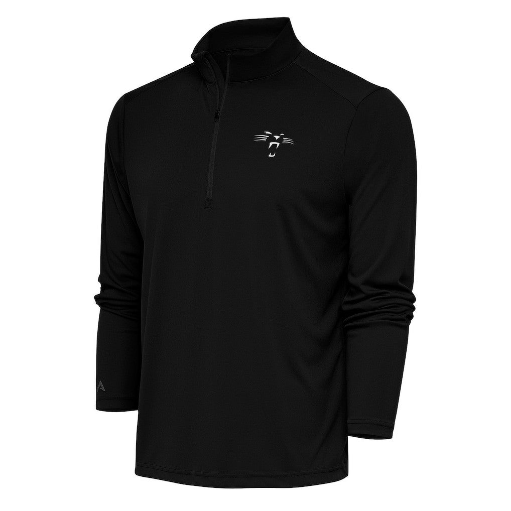 NFL Carolina Panthers Antigua Team Logo Throwback Tribute Quarter-Zip Pullover Top