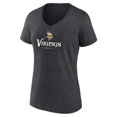 NFL Minnesota Vikings Women's Logo Team Lockup V-Neck T-Shirt