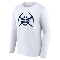 Denver Nuggets Alternate Logo Long Sleeve T-Shirt sale - White cheap
