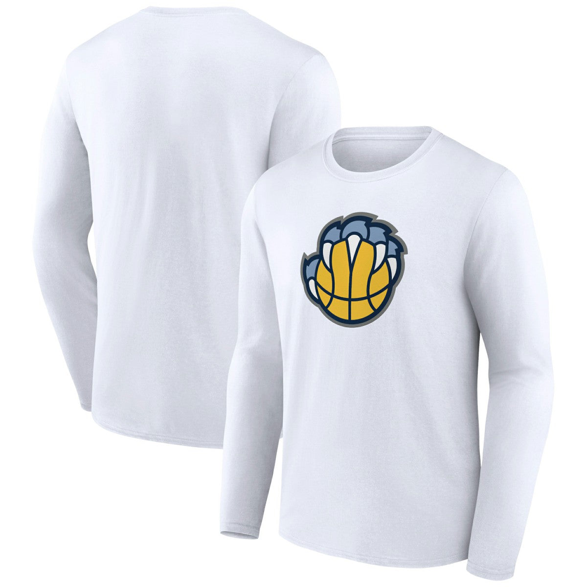 Memphis Grizzlies Alternate Logo Long Sleeve T-Shirt - White discount