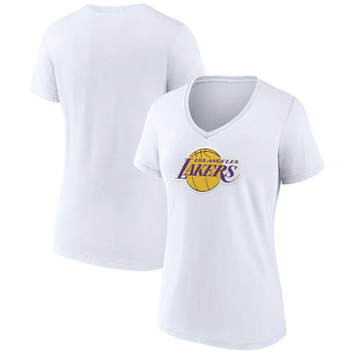 Los Angeles Lakers Women's Alternate Logo V-Neck T-Shirt - White online