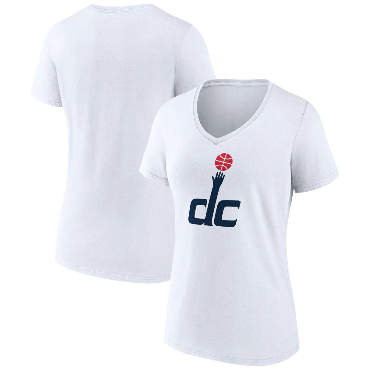 Washington Wizards Women's Alternate Logo V-Neck T-Shirt - White cheap